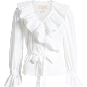 Rachel Parcell Ruffle Wrap Top